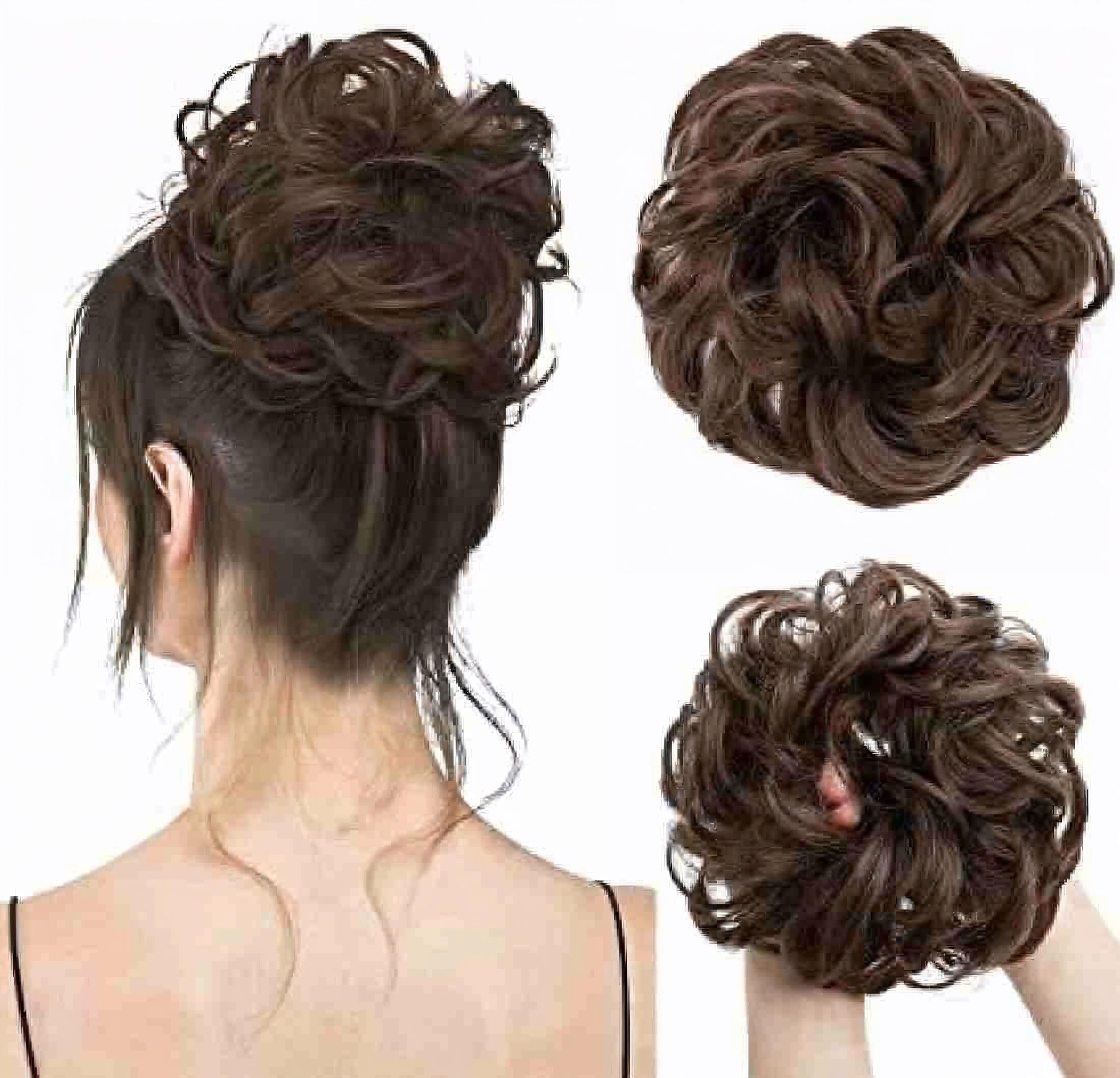 Messy Bun Hair Scrunchie Extension | Curly Synthetic Hair Bun