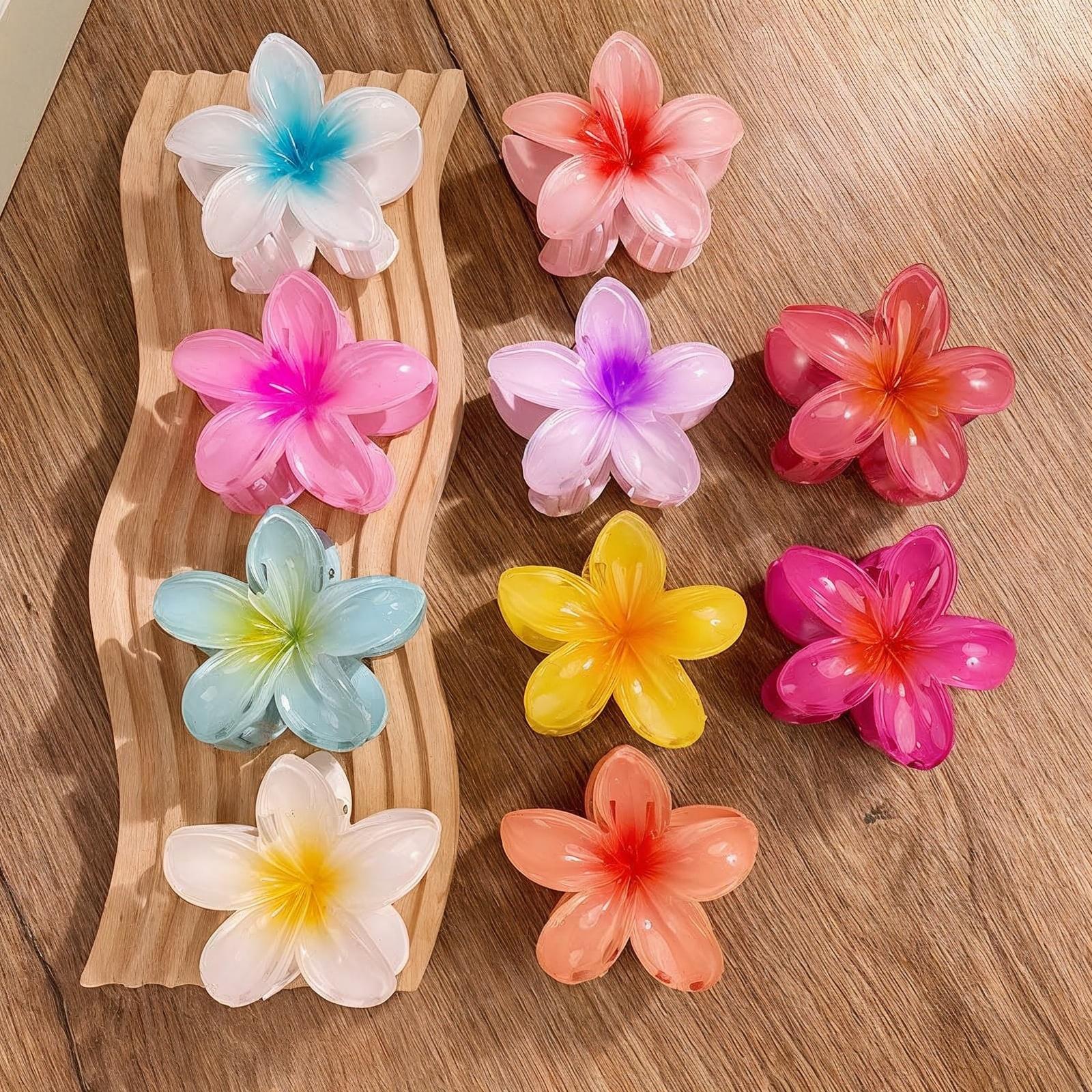 Pack Of 6 Flower Hair Claw Clip | Cute Floral Hair Clip for Women & Girls