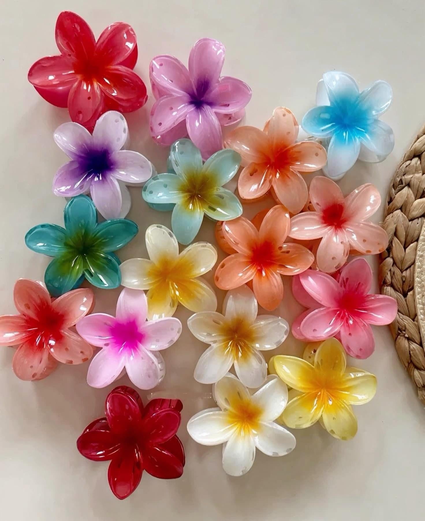 Pack Of 6 Flower Hair Claw Clip | Cute Floral Hair Clip for Women & Girls