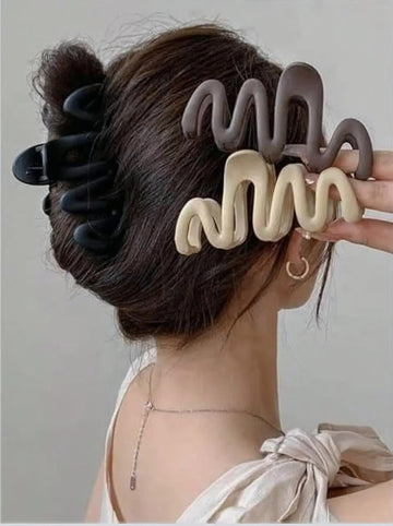 Pack Of 6 Wave Hair Claw Clip | Large Wavy Hair Clip for Women & Girls