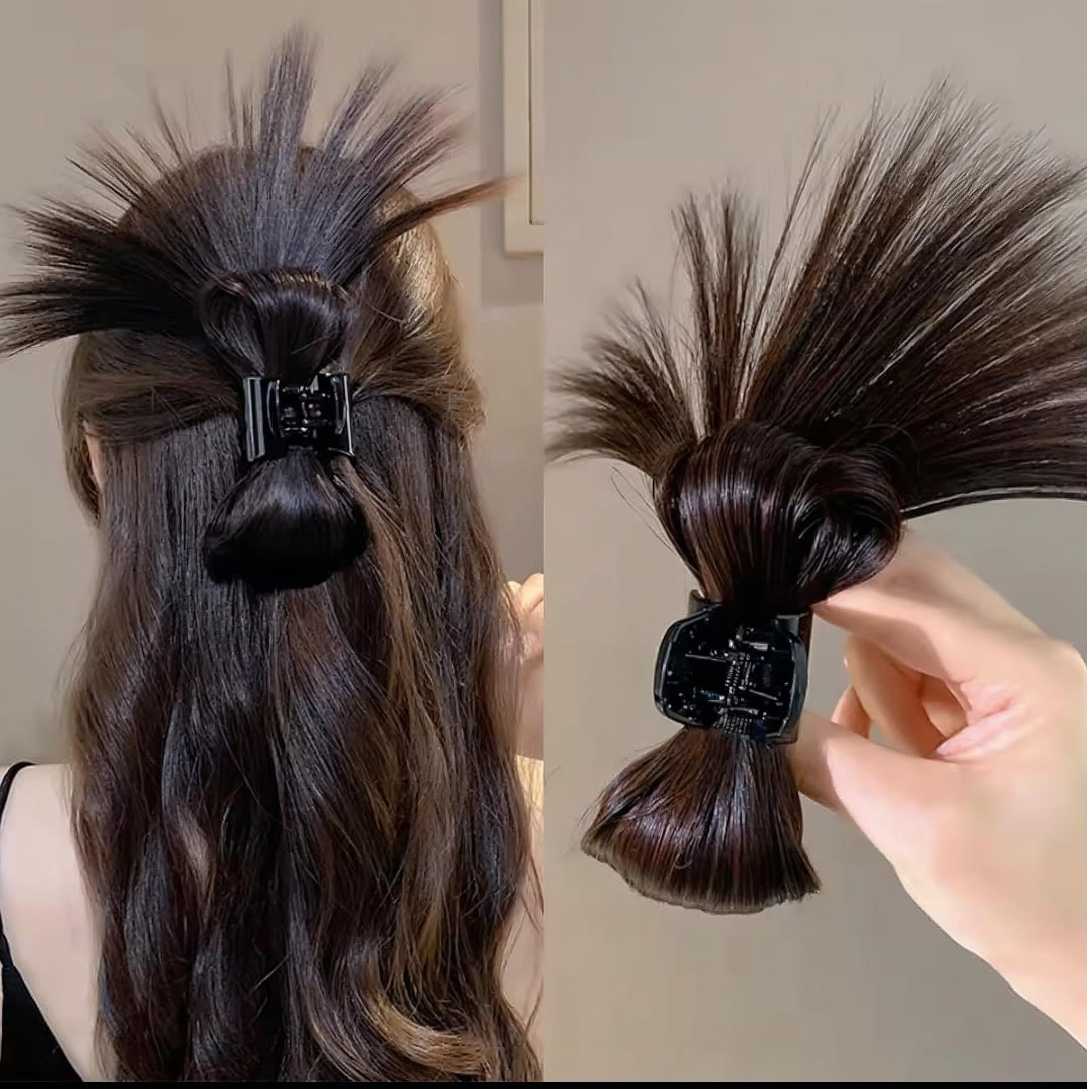 Synthetic Hair Bun Claw Clip for Women – Instant Elegant Bun