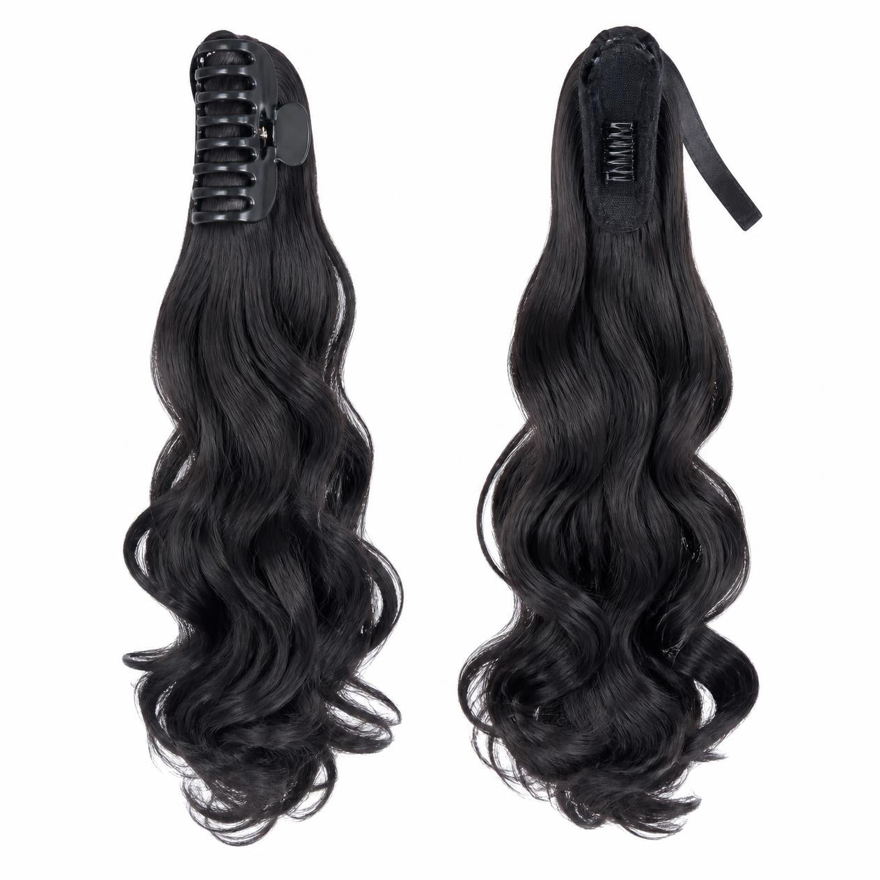 Long Wavy Ponytail Hair Extension | Clip-In Synthetic Hairpiece