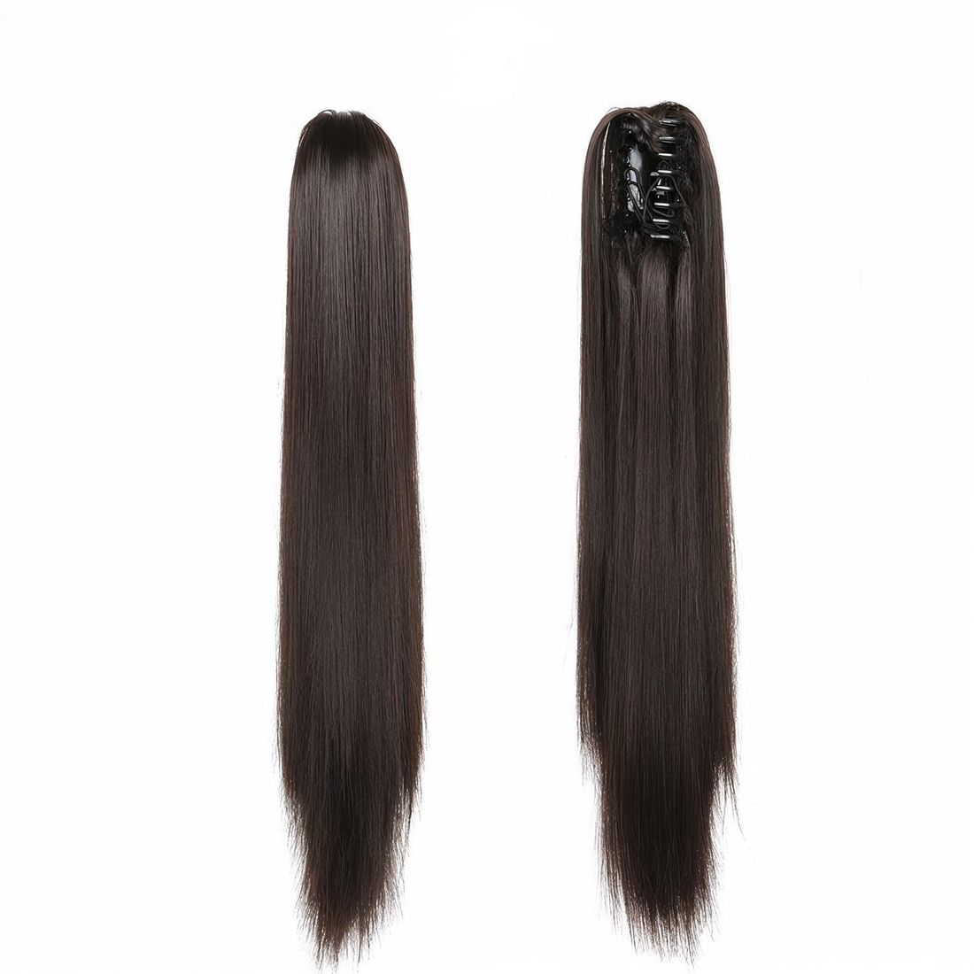 Premium Straight Catcher  Ponytail Hair Extension | Claw Clip Synthetic Hairpiece