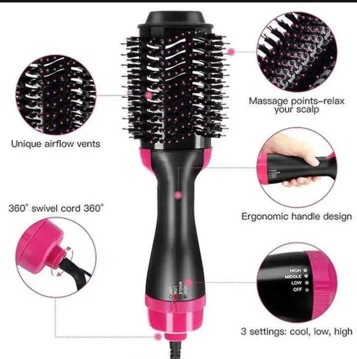 One-Step Hair Dryer & Styler – Hot Air Brush for Drying, Straightening & Styling