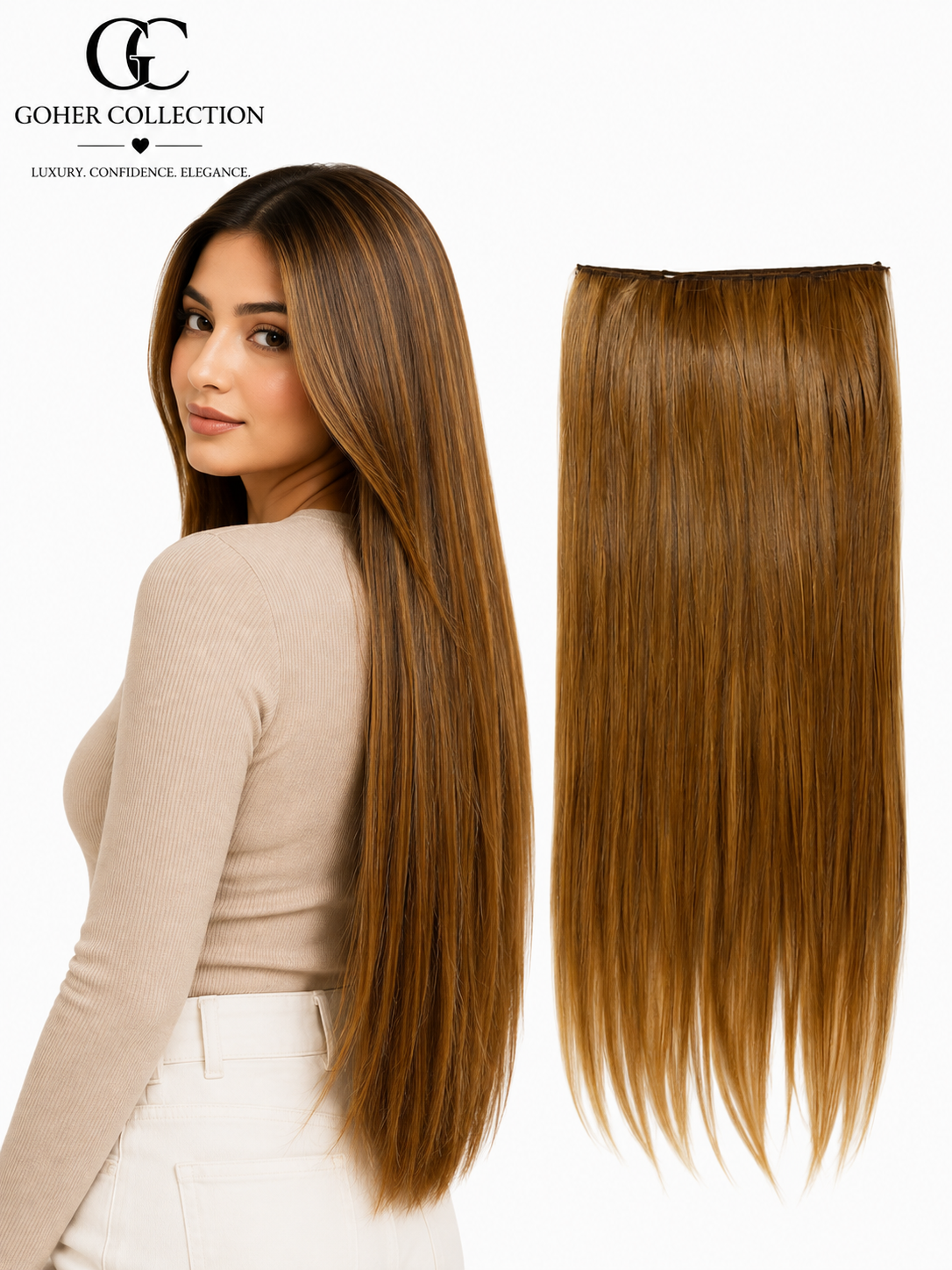 Premium 5 Clip-In Straight Hair Extension