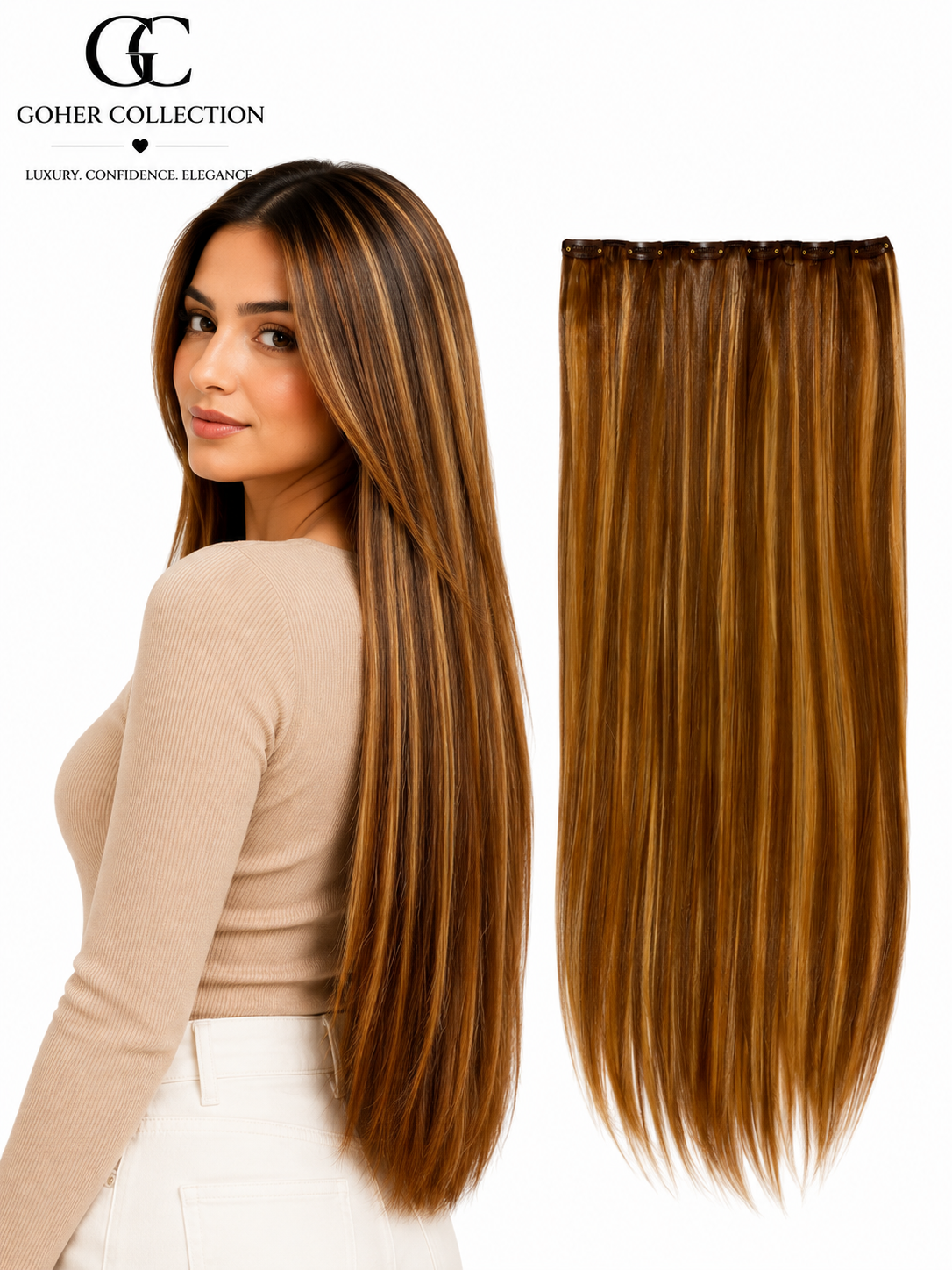 Premium 5 Clip-In Straight Hair Extension