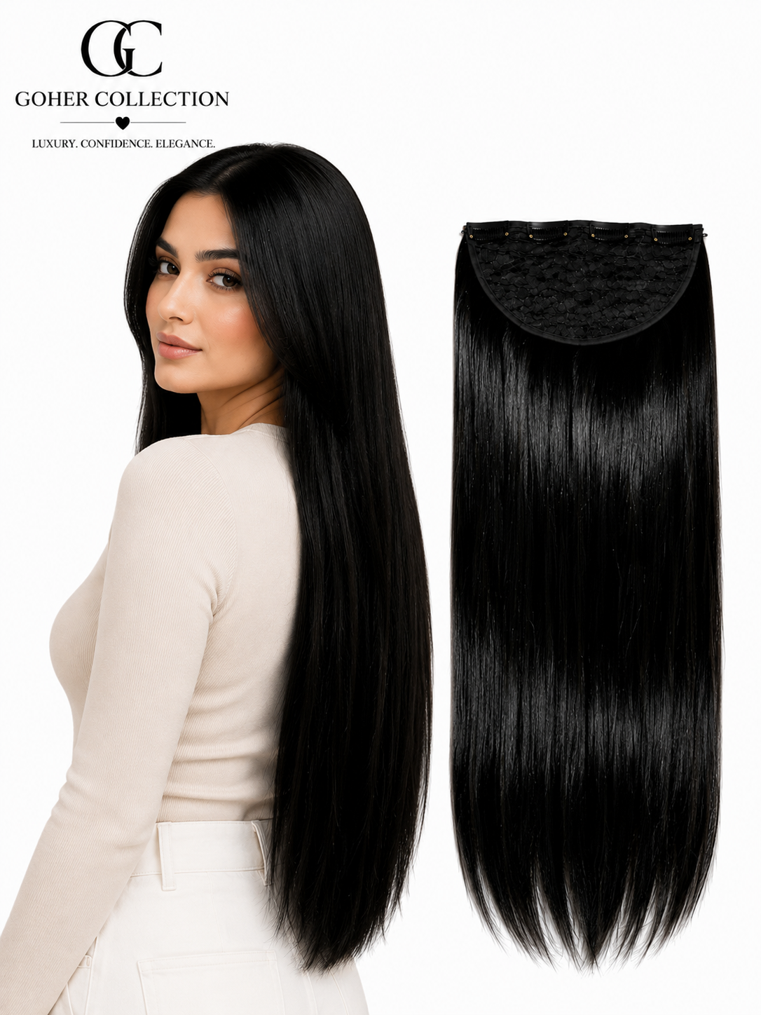 Premium 5 Clip-In Straight Hair Extension